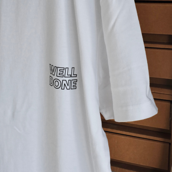 【NEW】オーバーシルエット半袖Tシャツ / WELL DONE / ホワイト / unisex 20枚目の画像