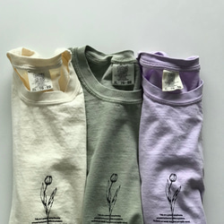 ヴィンテージライク ロングスリーブTシャツ / TULIP / ラベンダー 11枚目の画像