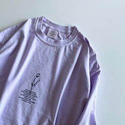 ヴィンテージライク ロングスリーブTシャツ / TULIP / ラベンダー 2枚目の画像