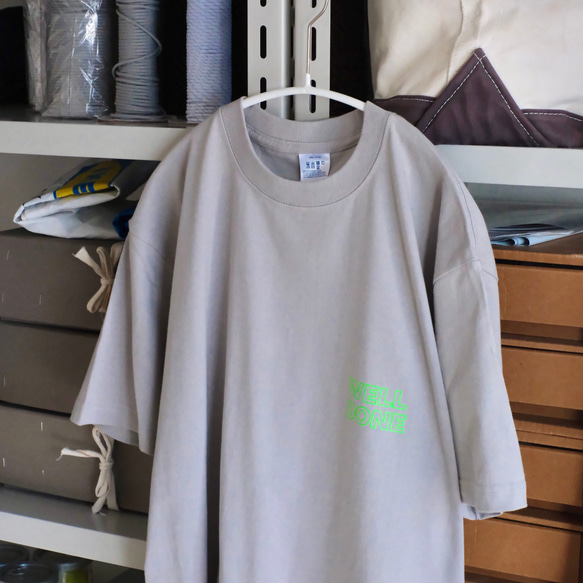 【NEW】オーバーシルエット半袖Tシャツ /  WELL DONE / ライトグレー / unisex 4枚目の画像