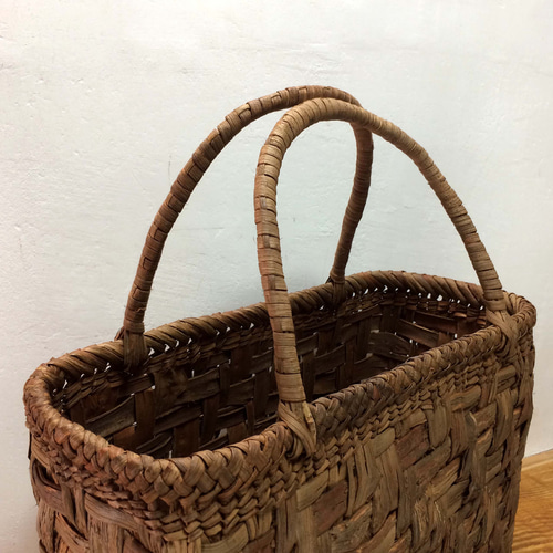 ぶどうつるbag 3 山葡萄のつる（皮）で編んだバッグ かごバッグ