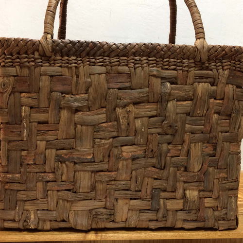 ぶどうつるbag 3 山葡萄のつる（皮）で編んだバッグ かごバッグ