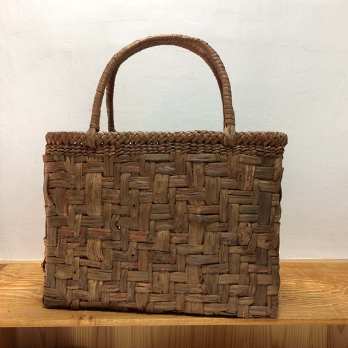 ぶどうつるbag 3 山葡萄のつる（皮）で編んだバッグ かごバッグ