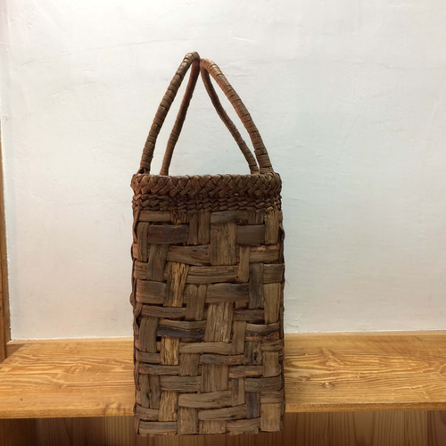 ぶどうつるbag 3 山葡萄のつる（皮）で編んだバッグ かごバッグ
