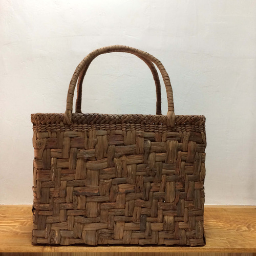 ぶどうつるbag 3 山葡萄のつる（皮）で編んだバッグ かごバッグ