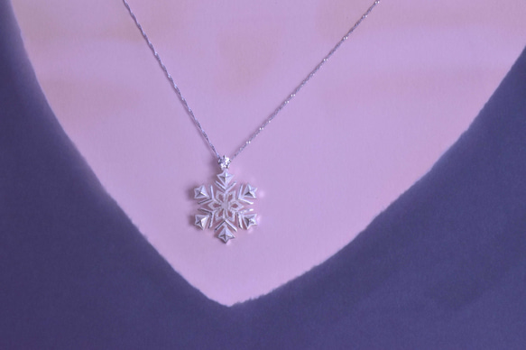 snowflake~雪の結晶~モチーフ・シルバーペンダントトップ《期間限定 SALE》 6枚目の画像