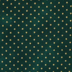 シーチング生地【50×108cm】 クリスマス 星柄 スター ゴールド 金 ラメ グリーン レッド 4枚目の画像