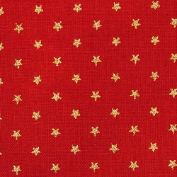 シーチング生地【50×108cm】 クリスマス 星柄 スター ゴールド 金 ラメ グリーン レッド 5枚目の画像