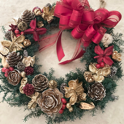 針葉樹と木ノ実のクリスマスリース✴︎冬リース 針葉樹と木の実のクリスマスリース リース BrightBerry 通販 18230969