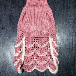 犬服♪手編みフリルワンピース 3枚目の画像