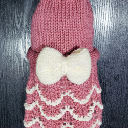 犬服♪手編みフリルワンピース 1枚目の画像