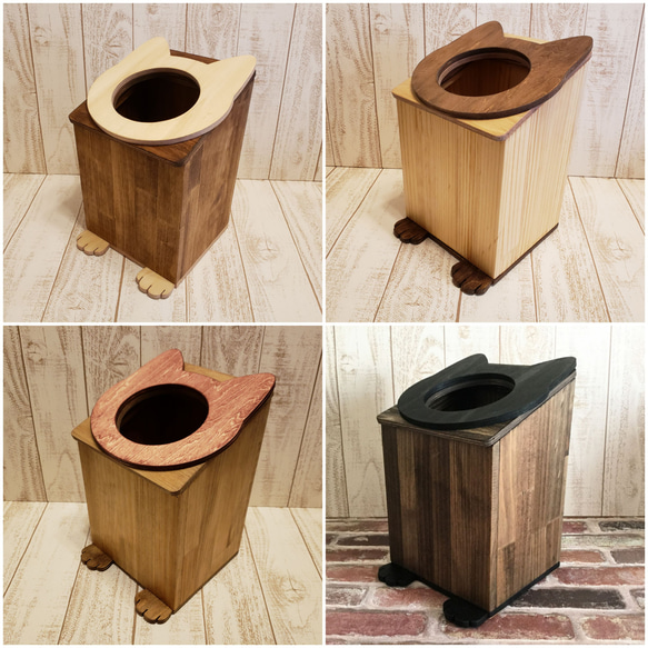 木製貓垃圾桶 | 集塵盒（可訂做，顏色可指定） 第1張的照片