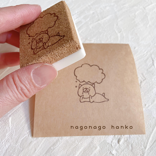 消しゴムはんこ★吹き出しワンちゃん 吹き出しワンコの消しゴムはんこ はんこ・スタンプ なごなご