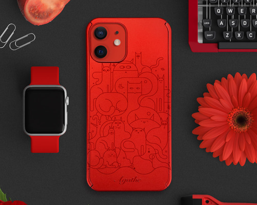 Apple iPhone 11 (Red) + ぷよぷよケース+保護フィルム 239-k-rn.jpg