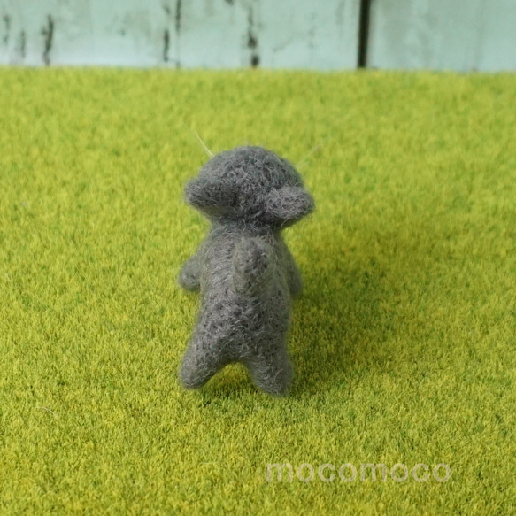 もこもこマスコット・灰色猫のブルー　☆羊毛フェルティング☆あかころ☆akatin☆ 4枚目の画像
