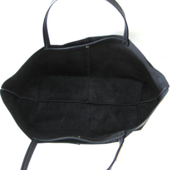 OTONA eco-bag VMサイズ ブラック　本革製  トートバッグ 3枚目の画像