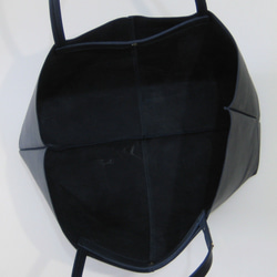 OTONA eco-bag MLサイズ ネイビー　本革製  トートバッグ 3枚目の画像