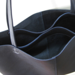 OTONA eco-bag MLサイズ ネイビー　本革製  トートバッグ 2枚目の画像