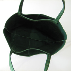 OTONA eco-bag VMサイズ グリーン　本革製  トートバッグ 3枚目の画像