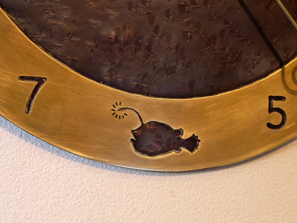 オーダーメイド「掛け時計／銅・真鍮製」（例：バスクラリネットでのオーダー） 7枚目の画像