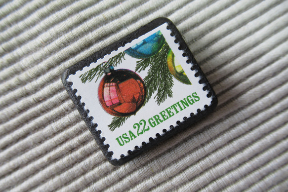 美國聖誕花環郵票胸針3069 第2張的照片