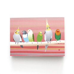 メモ帳 「 Pet Birds -pink- 」 2枚目の画像