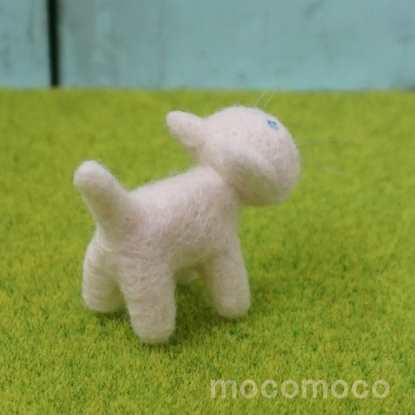 もこもこマスコット・白猫のしろ　☆あかころ☆akatin☆羊毛フェルト☆ 5枚目の画像
