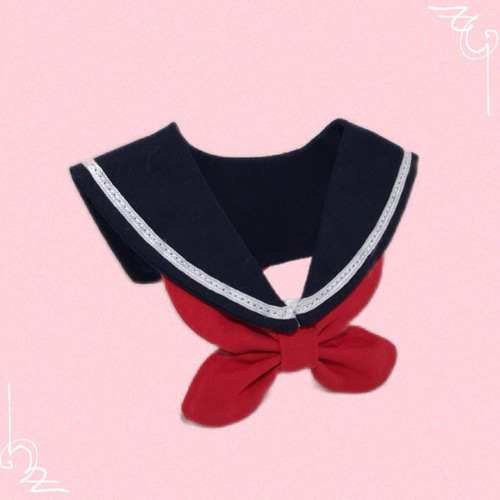送料無料☆彡大人気！レトロなセーラー服風〜猫の首輪（セーラーカラー
