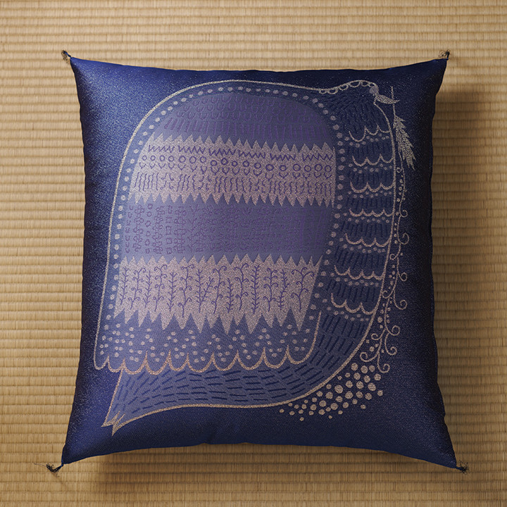 座布団カバー 【とり】 正月 新年 お祝 祝寿 干支 十二支 酉 モダン 祝事 金襴 八端判 59×63 とり