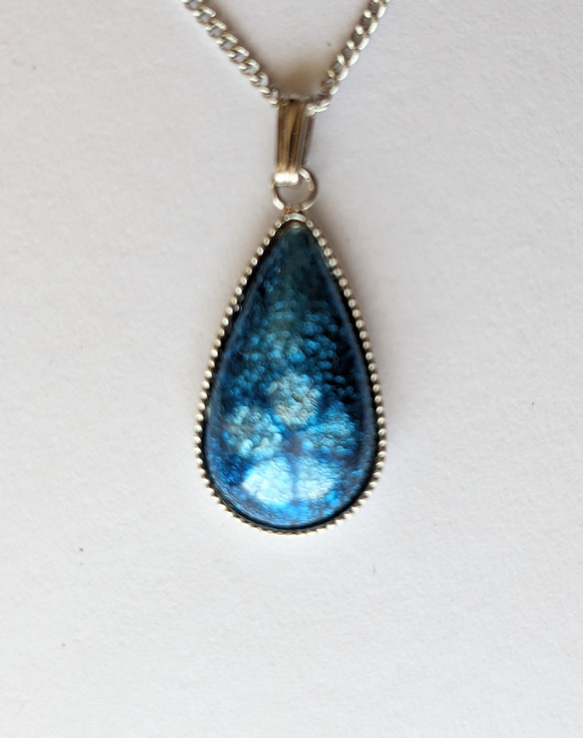 七宝焼 ブローチ・ネックレス 蝶 【Sapphire】 七宝焼のブローチネックレス 純銀胎七宝