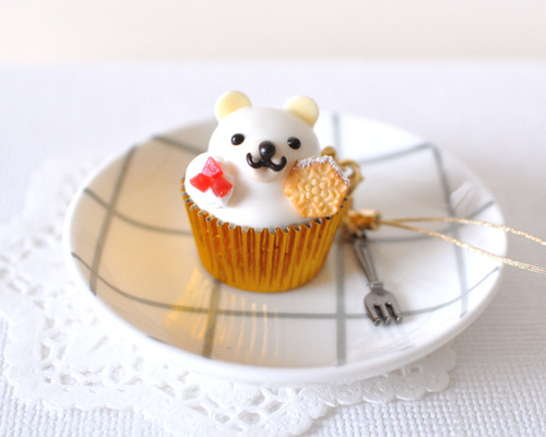 白くまケーキ バッグチャーム minatsu 通販 4863765｜Creema(クリーマ)