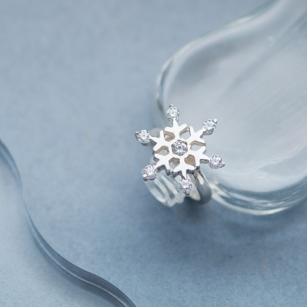 雪の結晶 スカーフ リング シルバー925