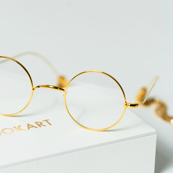 Japanese made jewelry glasses "BOOKART Fringe_gold" 第4張的照片