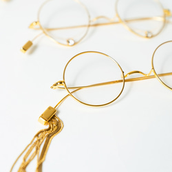 Japanese made jewelry glasses "BOOKART Fringe_gold" 第5張的照片