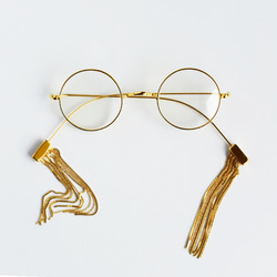 Japanese made jewelry glasses "BOOKART Fringe_gold" 第1張的照片