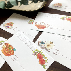 Mailing Label "Applepie"【①～③からタイプを選んで下さい】宛名ラベル りんご アップルパイ 4枚目の画像