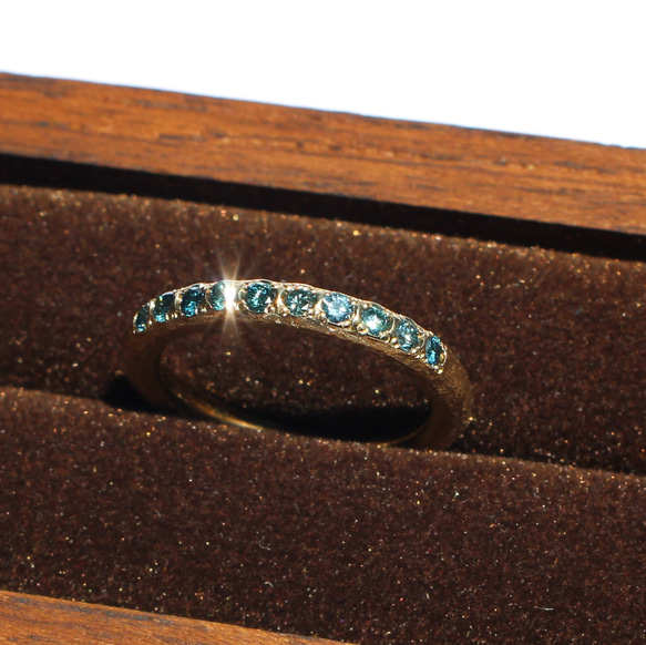 Gaudi royal blue diamond ring / K10, K18, PT900 6枚目の画像