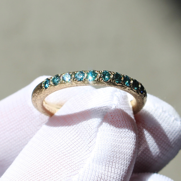 Gaudi royal blue diamond ring / K10, K18, PT900 1枚目の画像