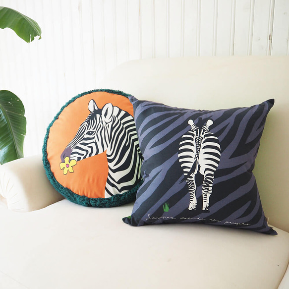 モコふわクッション シマウマ 5枚目の画像