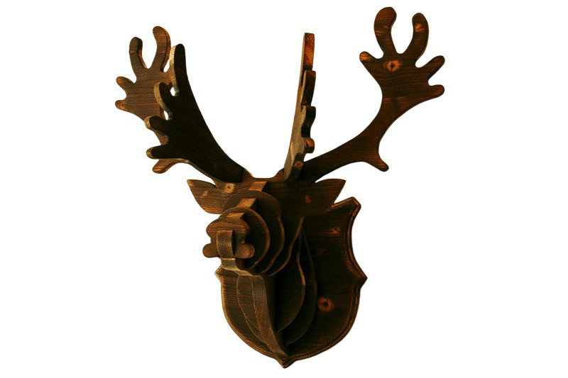 Hunting trophy MI-MI-MOKO(ミーミーモコ) 木製ハンティングトロフィー トナカイ 壁掛けオブジェ