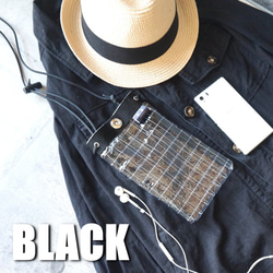成人乙烯基包 [黑色] PVC 透明智慧型手機肩背 第3張的照片