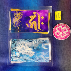 導き☆ 梵字 干支梵字 純金 鳳凰 金 白蛇 しろへび お守 財布 風水 長