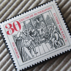 ドイツ　切手ブローチ 3129 2枚目の画像