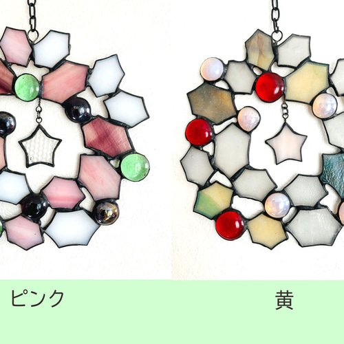 ステンドグラス クリスマスリース ステンドグラス】クリスマスリース 1点限定 リース Atelier 108