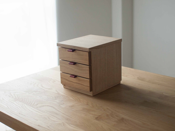 天然オイル仕上 栗の木オリジナルボックス 【魔法の箱】 レザー 2枚目の画像