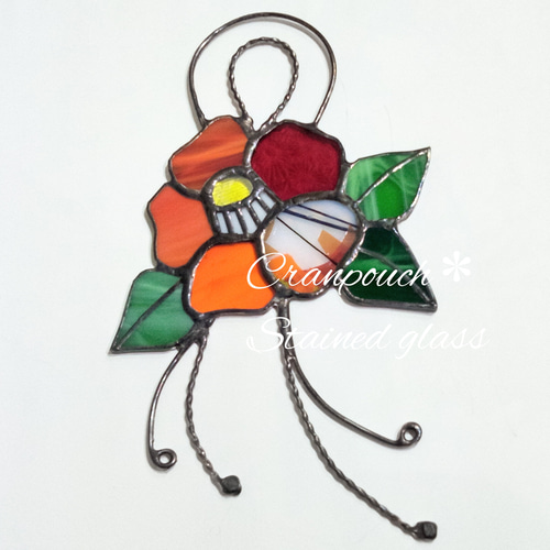 ステンドグラス　お正月飾り 新春」・ステンドグラスランプ・照明 迎春 お正月飾り スタンドライト