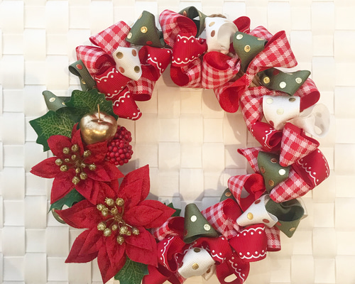 20.クリスマスリース クリスマスリース 20センチ クリスマス リース リース Mimi favori