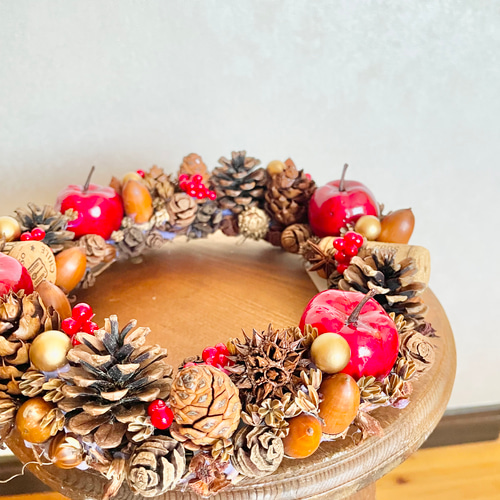 送料無料】木の実ざくざくリース リース アトリエこぐま 通販 4908347