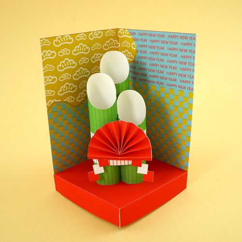 和みの正月飾り(門松＆繭玉セット) その他インテリア雑貨 紙あそび