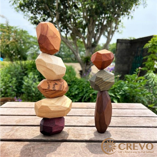 ☆人気商品☆ 世界一軽い木と重い木の入った積み木【BIG ROCk】広葉樹